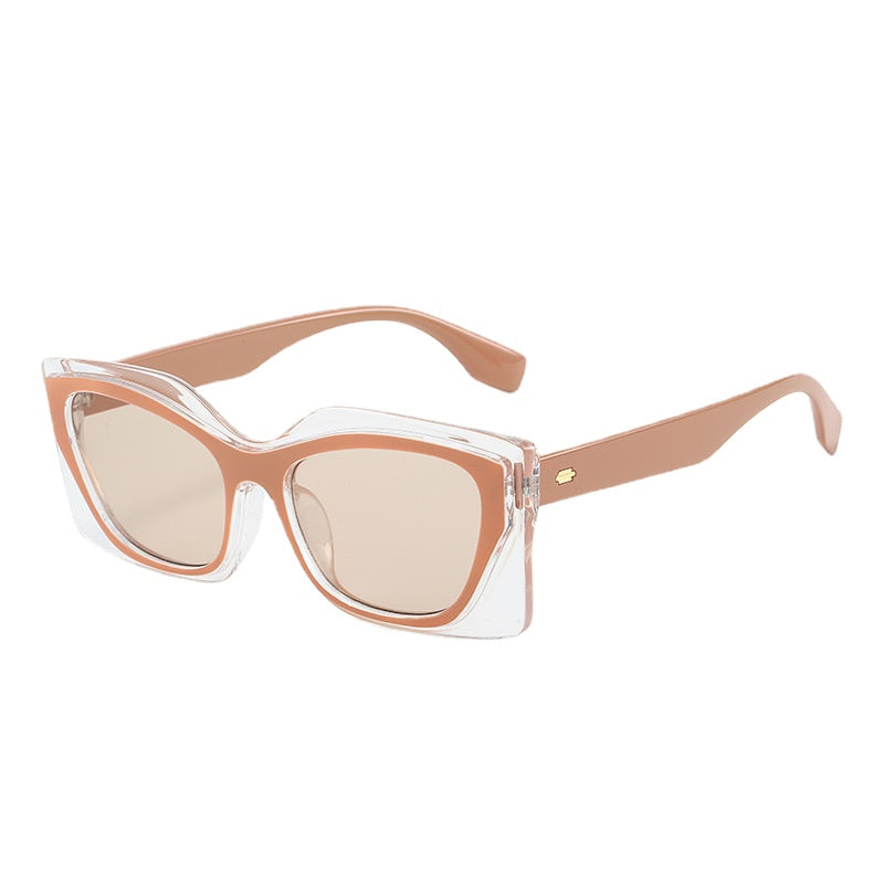 Al por mayor 2023 nuevas gafas de sol con PC Cat Eye con borde transparente